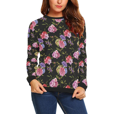 Carnations Pattern Print Design CN05 Women Long Sleeve Sweatshirt-JorJune