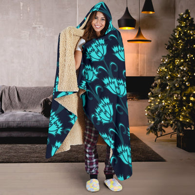 Carnations Pattern Print Design CN06 Hooded Blanket-JORJUNE.COM