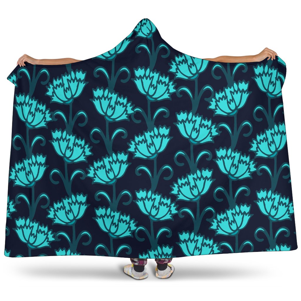 Carnations Pattern Print Design CN06 Hooded Blanket-JORJUNE.COM