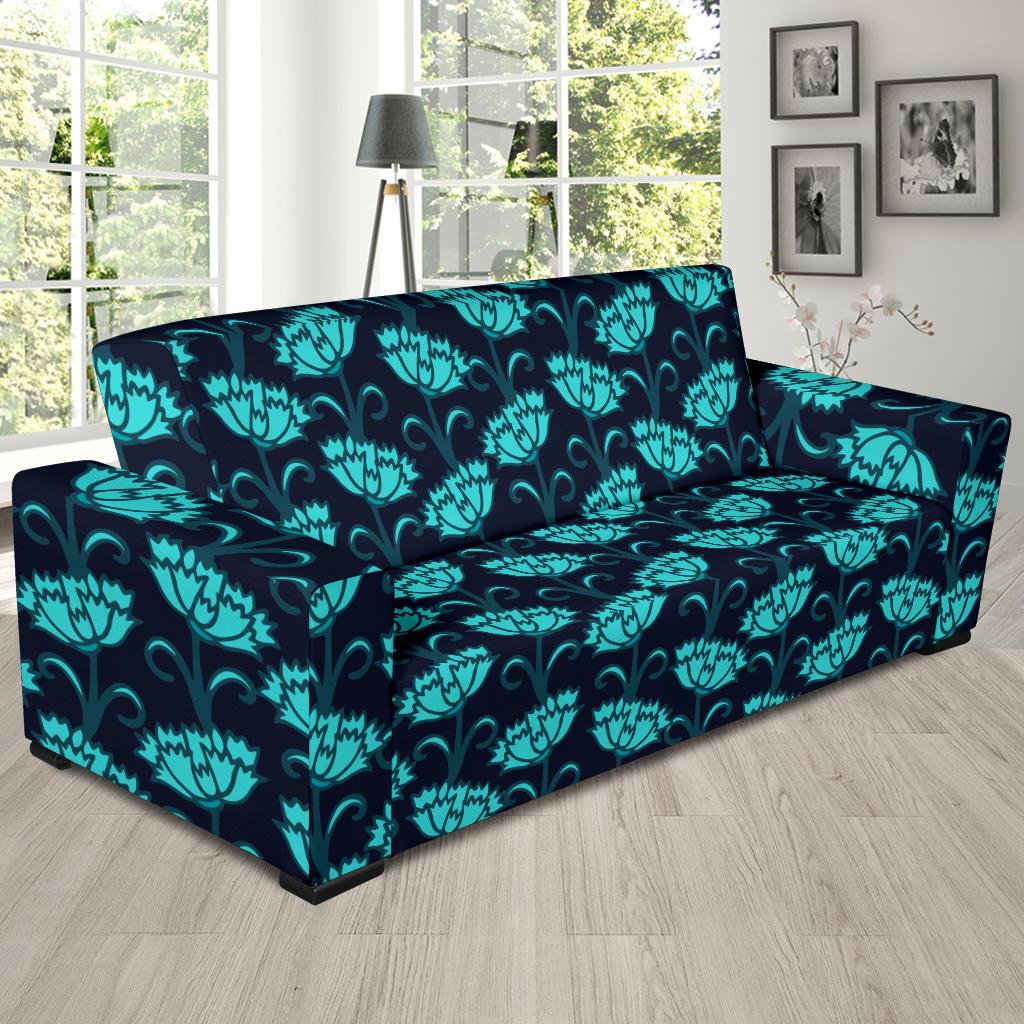 Carnations Pattern Print Design CN06 Sofa Slipcover-JORJUNE.COM