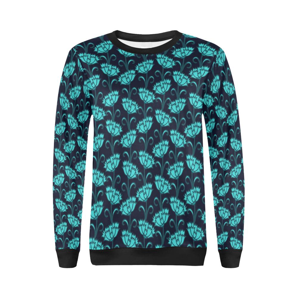 Carnations Pattern Print Design CN06 Women Long Sleeve Sweatshirt-JorJune