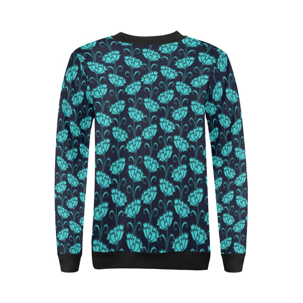 Carnations Pattern Print Design CN06 Women Long Sleeve Sweatshirt-JorJune