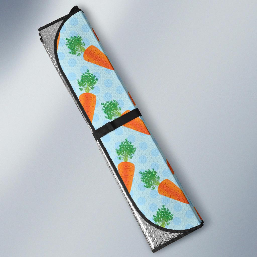 Carrot Pattern Print Design 01 Car Sun Shade-JORJUNE.COM