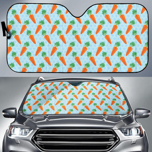 Carrot Pattern Print Design 01 Car Sun Shade-JORJUNE.COM