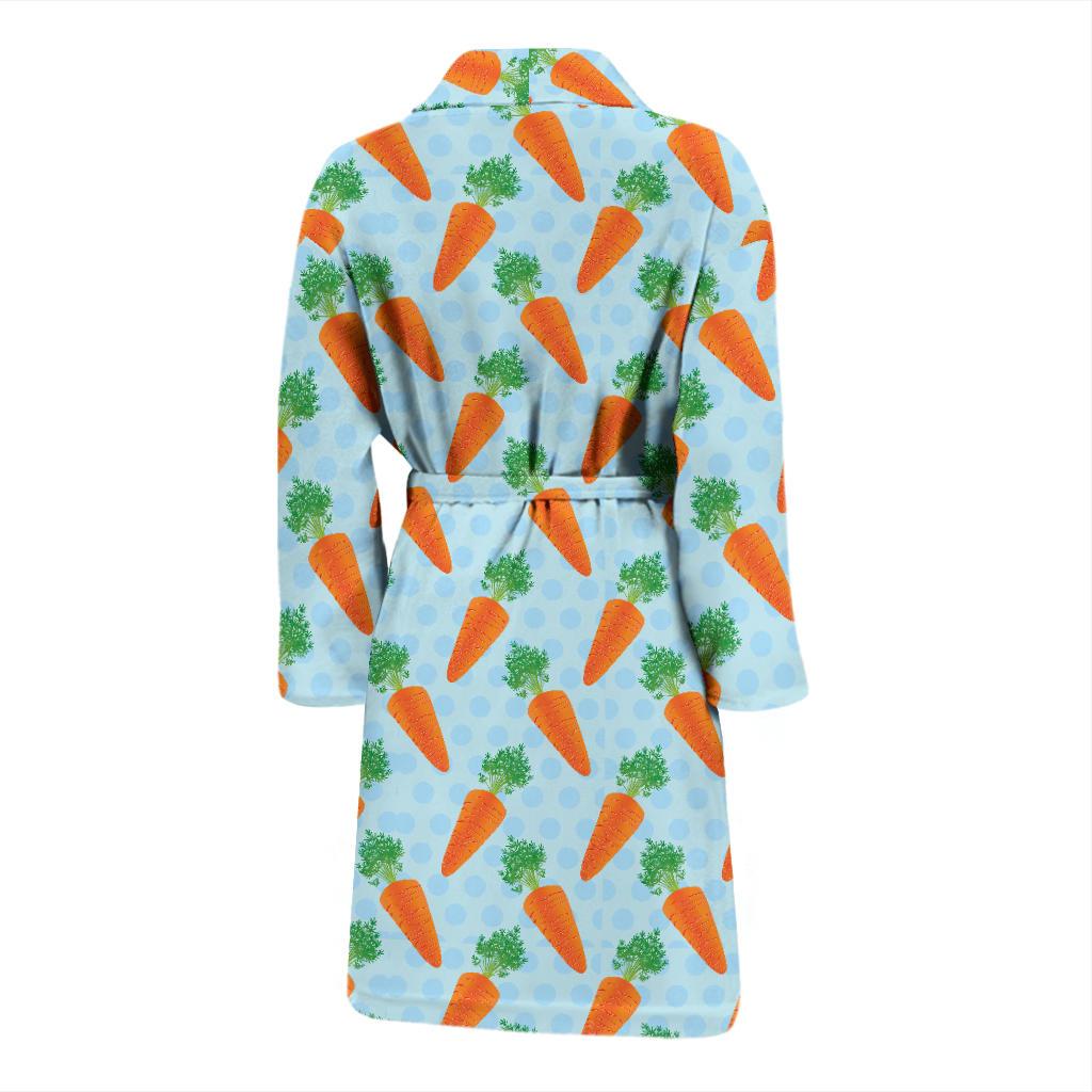 Carrot Pattern Print Design 01 Men Bathrobe-JORJUNE.COM