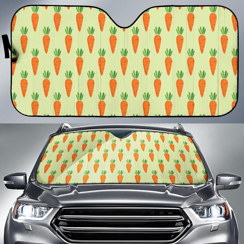 Carrot Pattern Print Design 02 Car Sun Shade-JORJUNE.COM