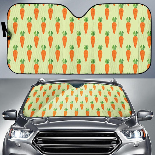 Carrot Pattern Print Design 02 Car Sun Shade-JORJUNE.COM