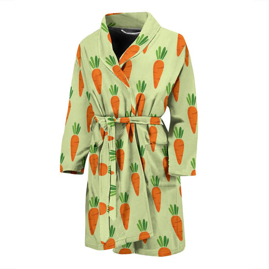 Carrot Pattern Print Design 02 Men Bathrobe-JORJUNE.COM