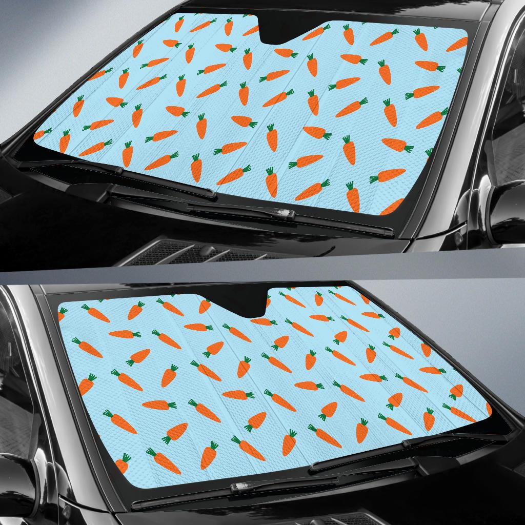 Carrot Pattern Print Design 03 Car Sun Shade-JORJUNE.COM