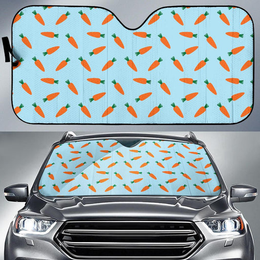 Carrot Pattern Print Design 03 Car Sun Shade-JORJUNE.COM