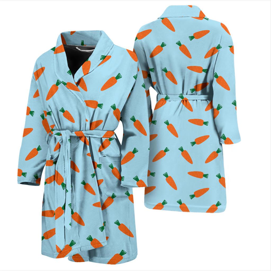 Carrot Pattern Print Design 03 Men Bathrobe-JORJUNE.COM