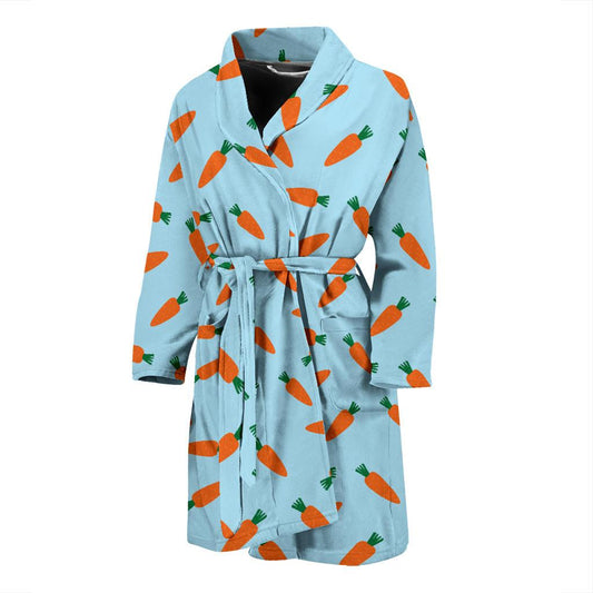 Carrot Pattern Print Design 03 Men Bathrobe-JORJUNE.COM