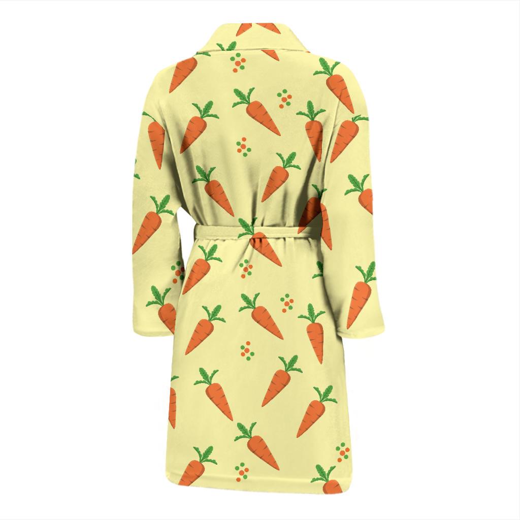 Carrot Pattern Print Design 04 Men Bathrobe-JORJUNE.COM