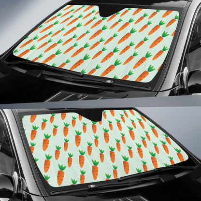 Carrot Pattern Print Design 05 Car Sun Shade-JORJUNE.COM