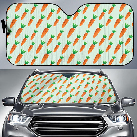 Carrot Pattern Print Design 05 Car Sun Shade-JORJUNE.COM