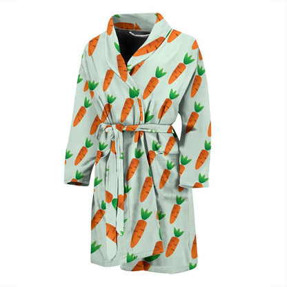 Carrot Pattern Print Design 05 Men Bathrobe-JORJUNE.COM