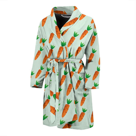Carrot Pattern Print Design 05 Men Bathrobe-JORJUNE.COM