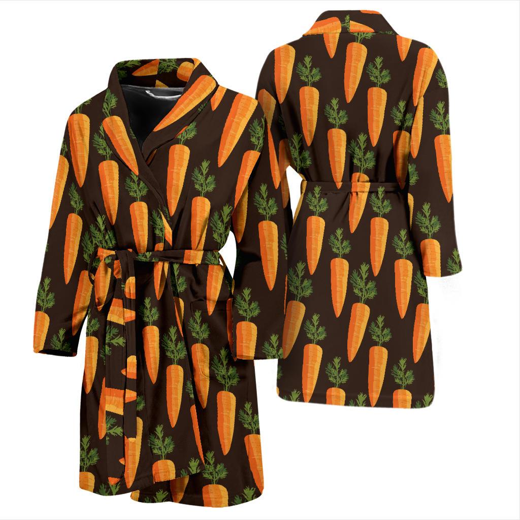 Carrot Pattern Print Design 06 Men Bathrobe-JORJUNE.COM