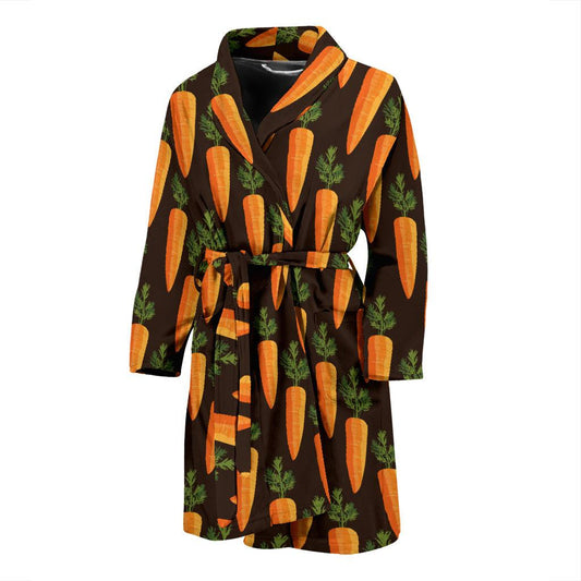 Carrot Pattern Print Design 06 Men Bathrobe-JORJUNE.COM