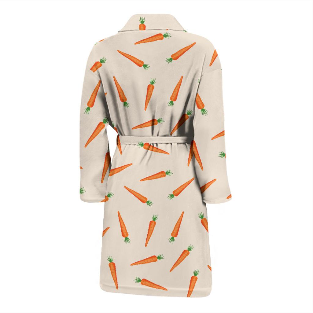 Carrot Pattern Print Design 07 Men Bathrobe-JORJUNE.COM