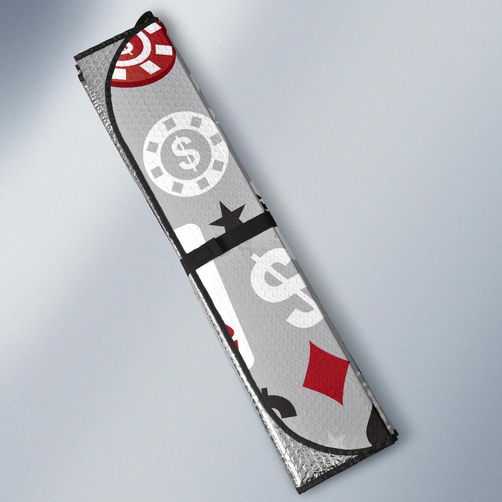 Casino Pattern Print Design 01 Car Sun Shade-JORJUNE.COM