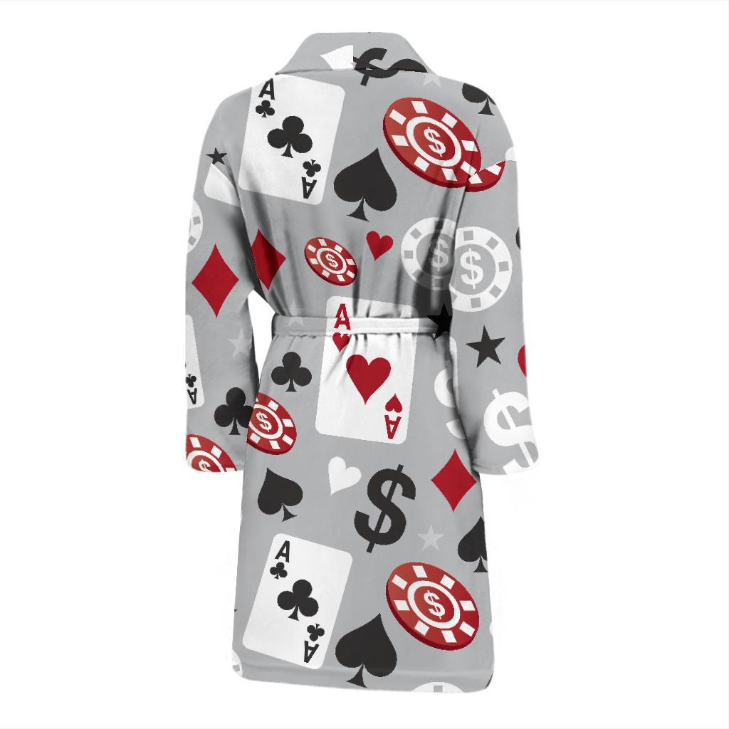 Casino Pattern Print Design 01 Men Bathrobe-JORJUNE.COM