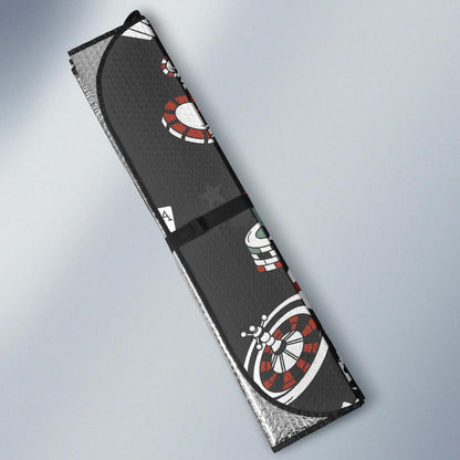 Casino Pattern Print Design 02 Car Sun Shade-JORJUNE.COM