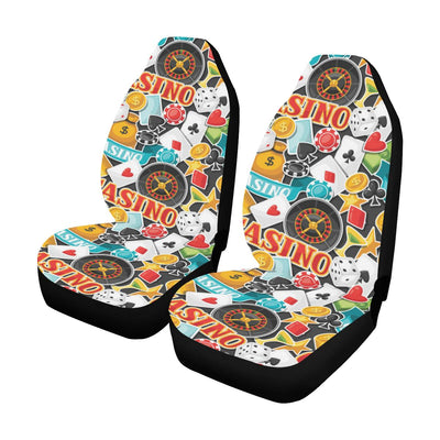 Casino Pattern Print Design 03 Car Seat Covers (Set of 2)-JORJUNE.COM