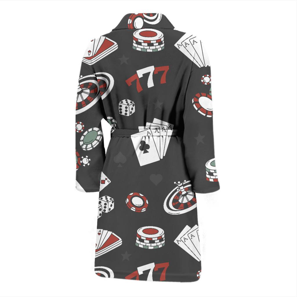 Casino Pattern Print Design 03 Men Bathrobe-JORJUNE.COM