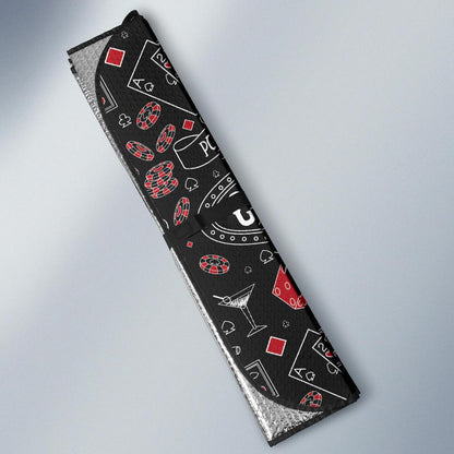 Casino Pattern Print Design 04 Car Sun Shade-JORJUNE.COM