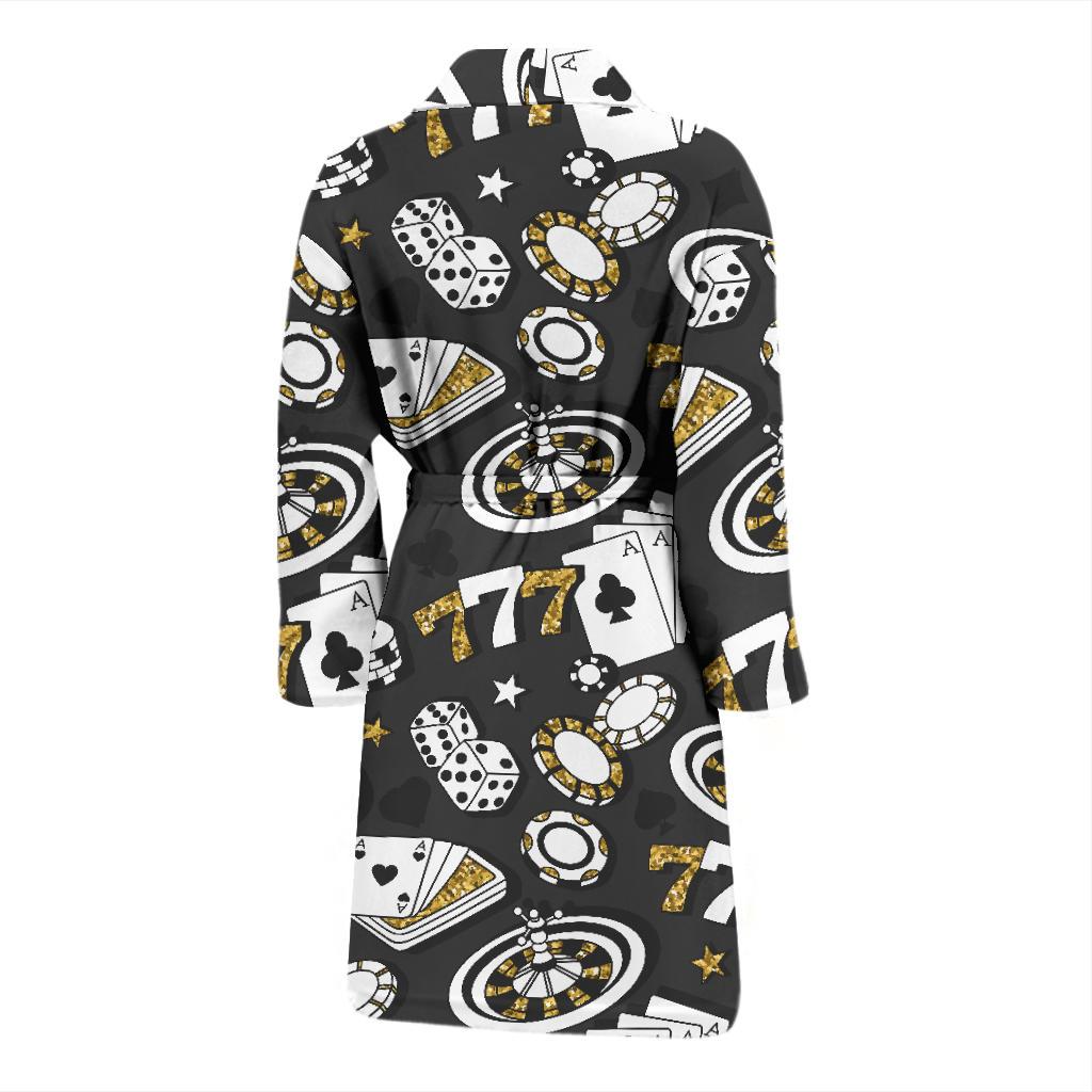 Casino Pattern Print Design 05 Men Bathrobe-JORJUNE.COM