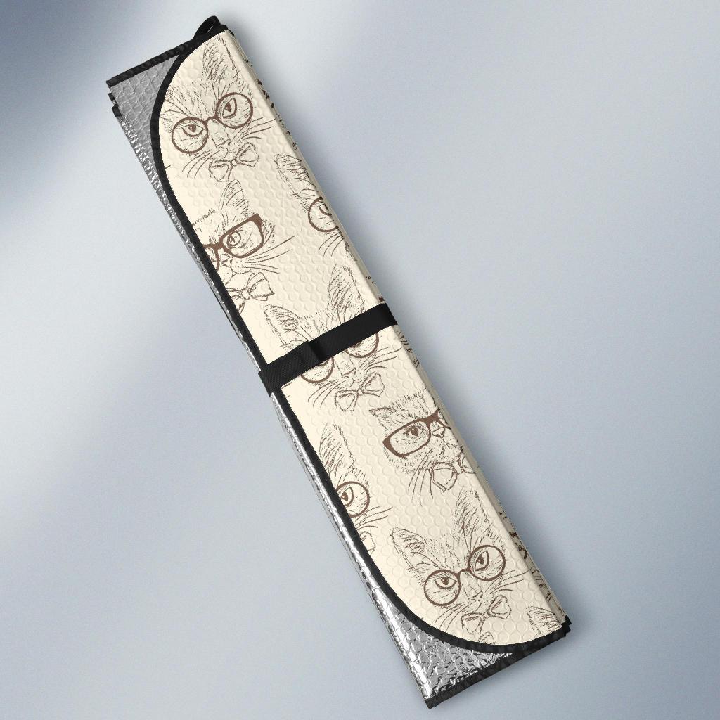 Cat Pattern Print Design 02 Car Sun Shade-JORJUNE.COM