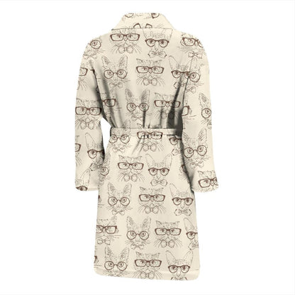 Cat Pattern Print Design 02 Men Bathrobe-JORJUNE.COM