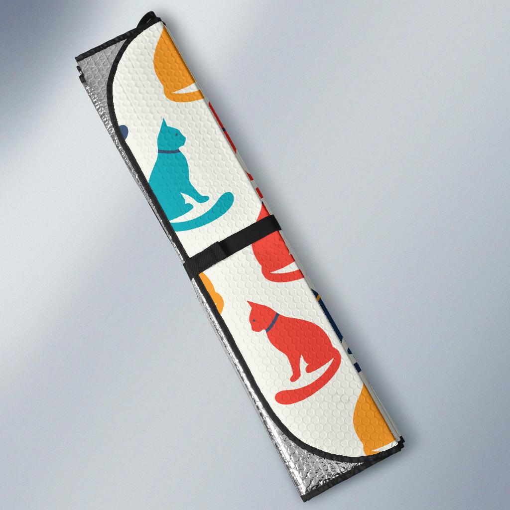 Cat Pattern Print Design 03 Car Sun Shade-JORJUNE.COM