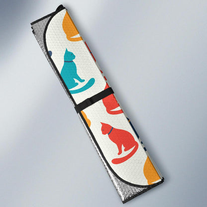 Cat Pattern Print Design 03 Car Sun Shade-JORJUNE.COM