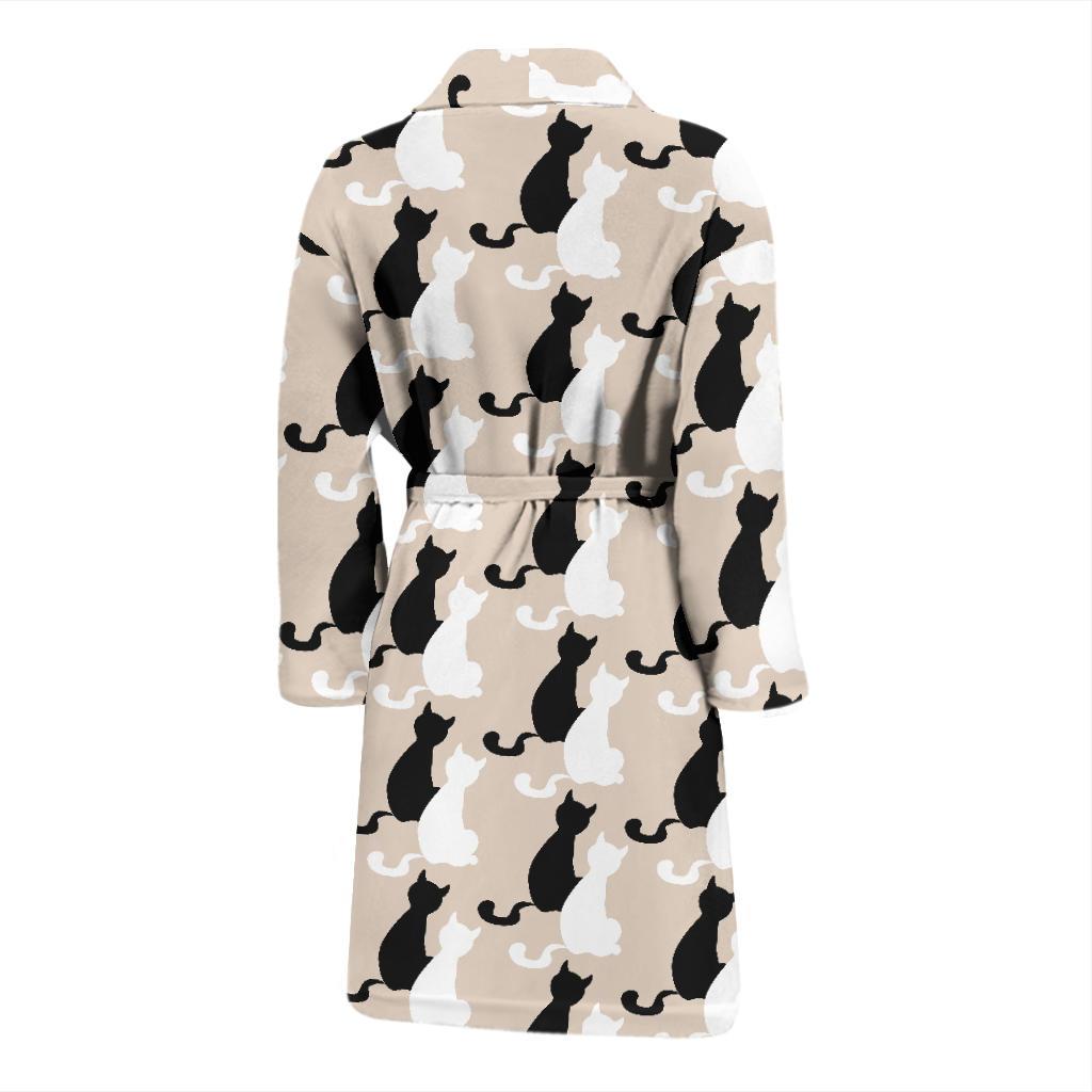 Cat Pattern Print Design 04 Men Bathrobe-JORJUNE.COM