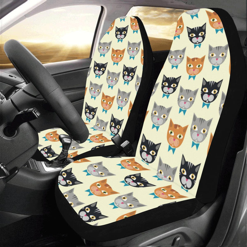 Cat Pattern Print Design 05 Car Seat Covers (Set of 2)-JORJUNE.COM