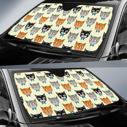Cat Pattern Print Design 05 Car Sun Shade-JORJUNE.COM