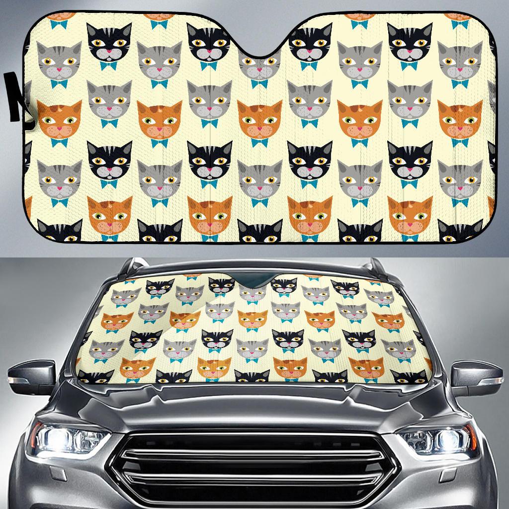 Cat Pattern Print Design 05 Car Sun Shade-JORJUNE.COM