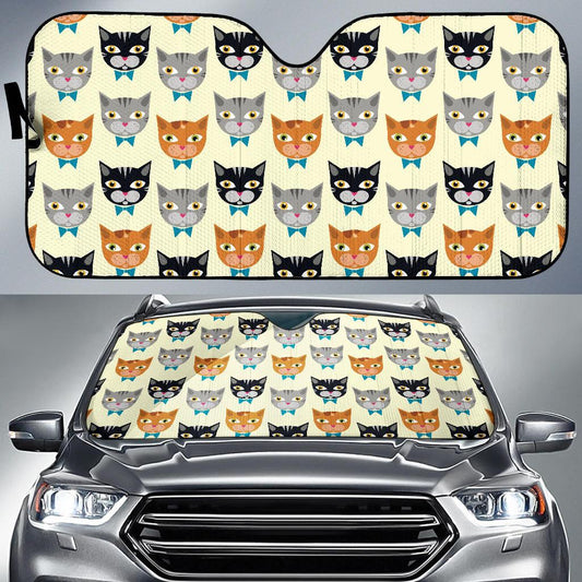 Cat Pattern Print Design 05 Car Sun Shade-JORJUNE.COM
