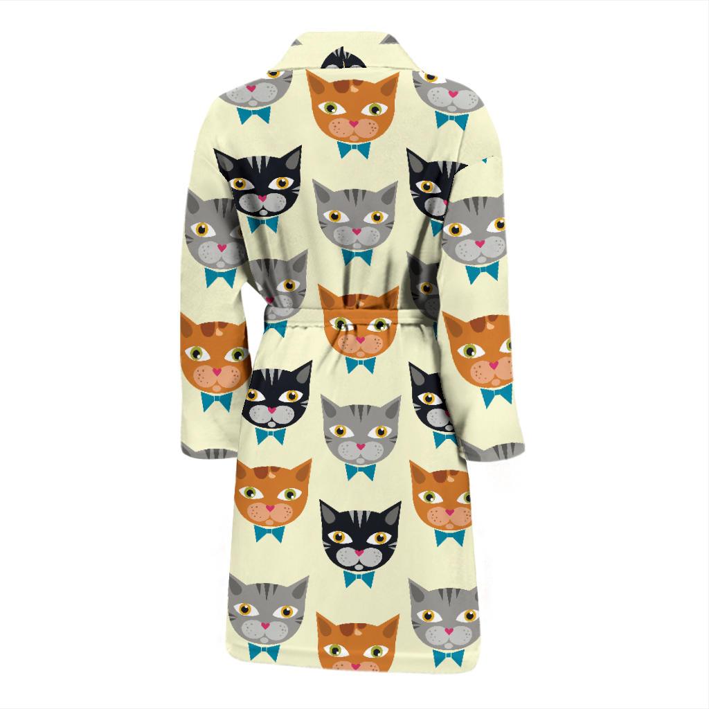 Cat Pattern Print Design 05 Men Bathrobe-JORJUNE.COM
