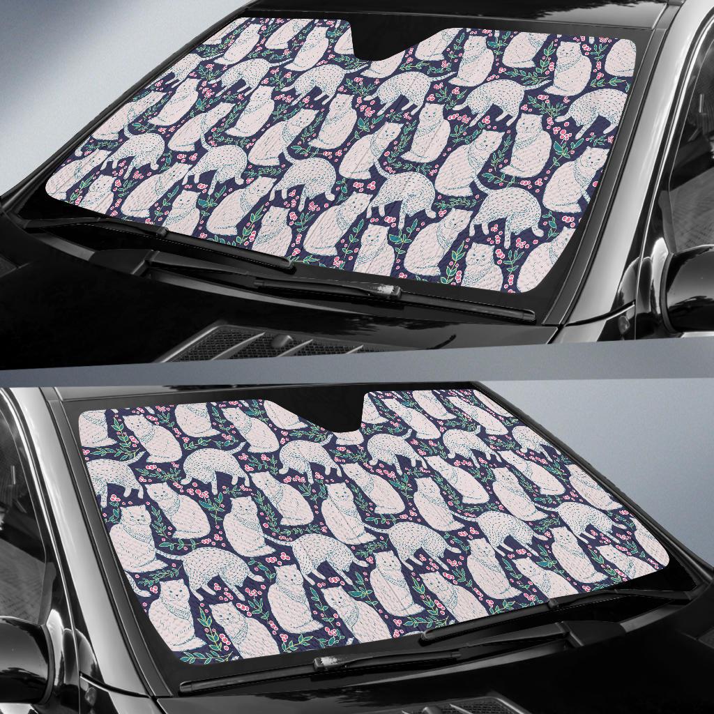 Cat Pattern Print Design 06 Car Sun Shade-JORJUNE.COM