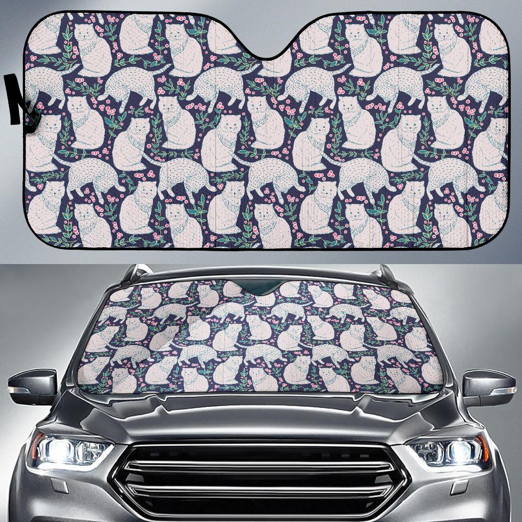 Cat Pattern Print Design 06 Car Sun Shade-JORJUNE.COM