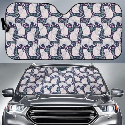 Cat Pattern Print Design 06 Car Sun Shade-JORJUNE.COM