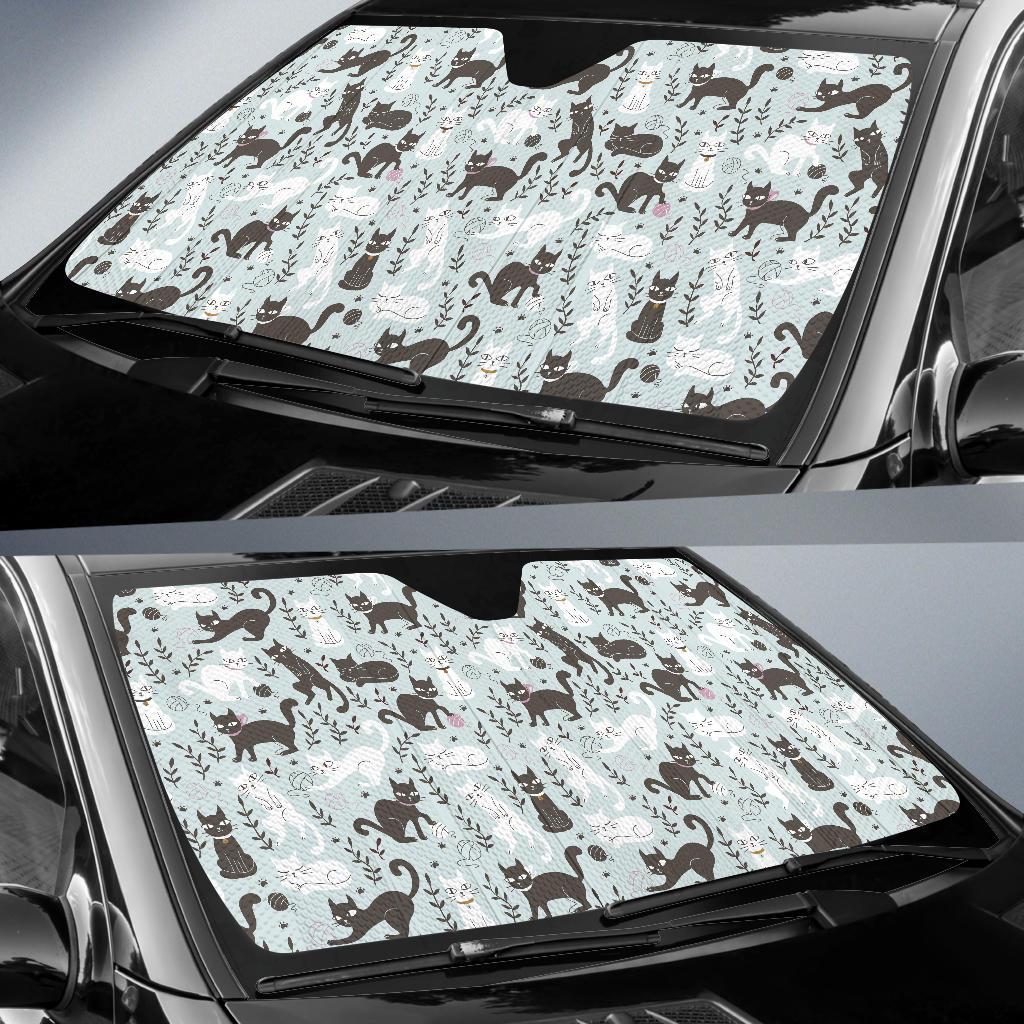 Cat Pattern Print Design 08 Car Sun Shade-JORJUNE.COM