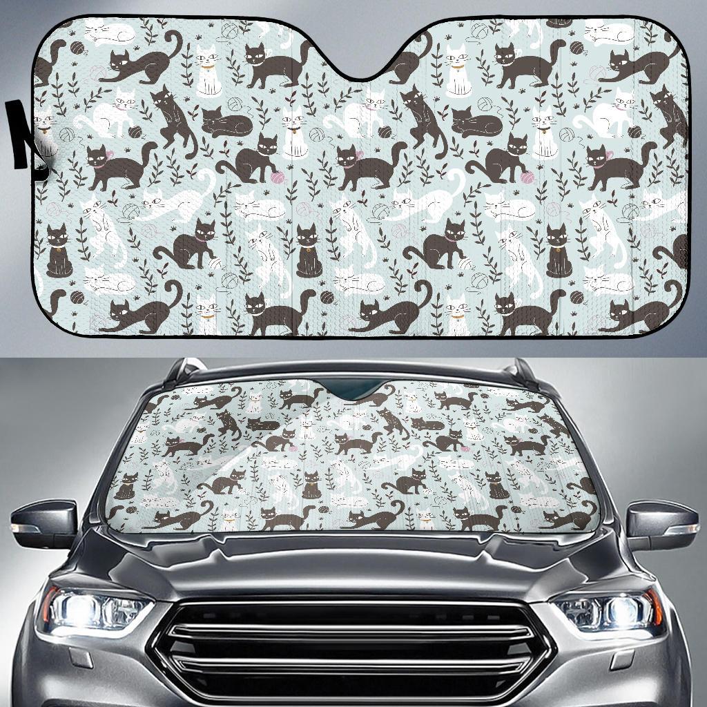 Cat Pattern Print Design 08 Car Sun Shade-JORJUNE.COM