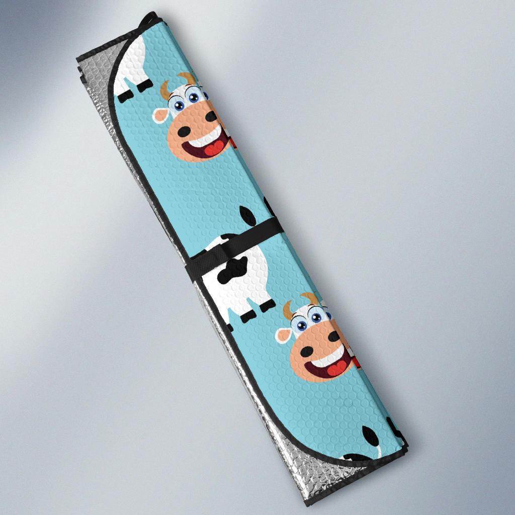 Cattle Cute Pattern Print Design 01 Car Sun Shade-JORJUNE.COM