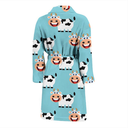 Cattle Cute Pattern Print Design 01 Men Bathrobe-JORJUNE.COM