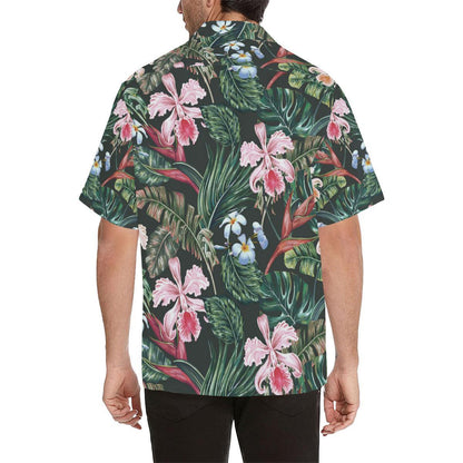 Cattleya Hawaiian Flower plumeria Men Hawaii Shirt