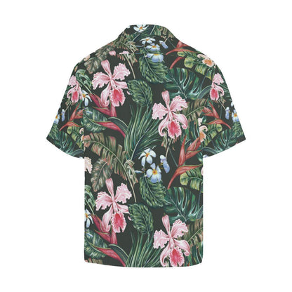 Cattleya Hawaiian Flower plumeria Men Hawaii Shirt